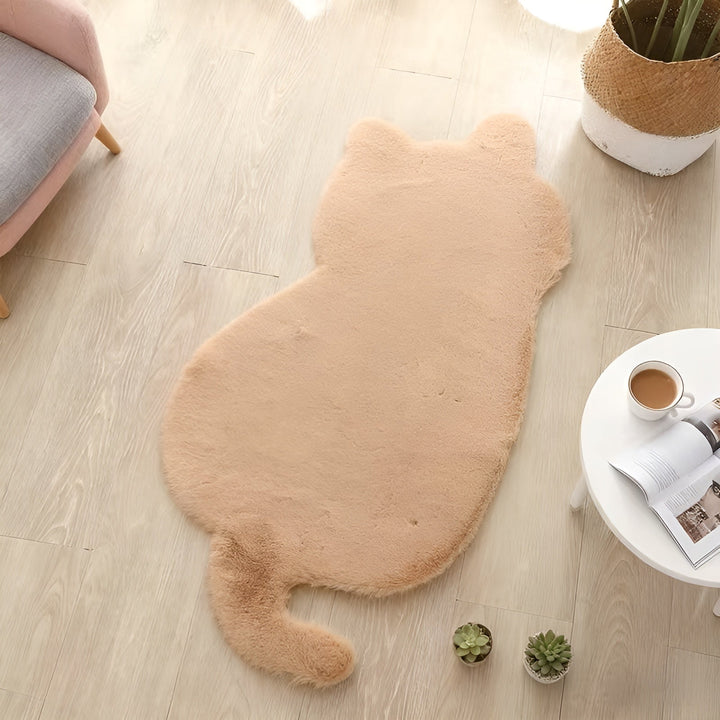 Smaller rug in cat shape – Soft and cozy | Perfect for sofa, shelf or dresser | Stornfield