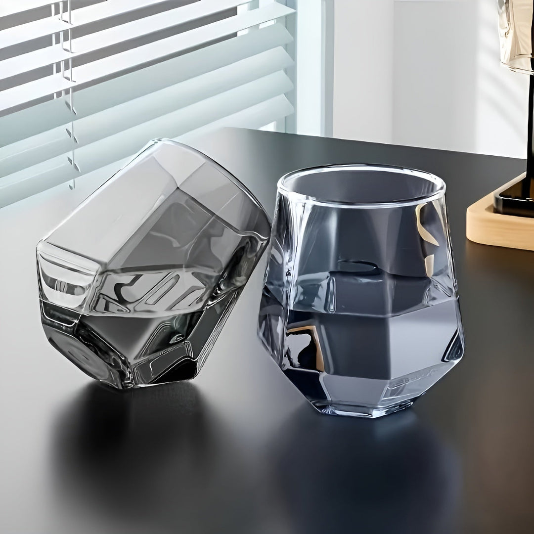 Glass Cup in Transparent Design, 4-Piece Set – Stylish and Decorative Design | 300 ml Glass Cup for Water, Juice, and Tea | Stornfield