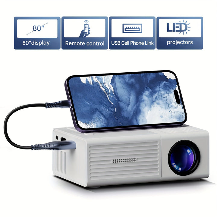 Stornfield | Ultra-Bright Mini Projector 3000 Lumen – Portable, HDTV & USB, Ideal for Home Cinema & Outdoors!