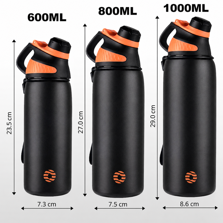 Stainless steel vacuum bottle 1000 ml with magnetic lid | Stornfield