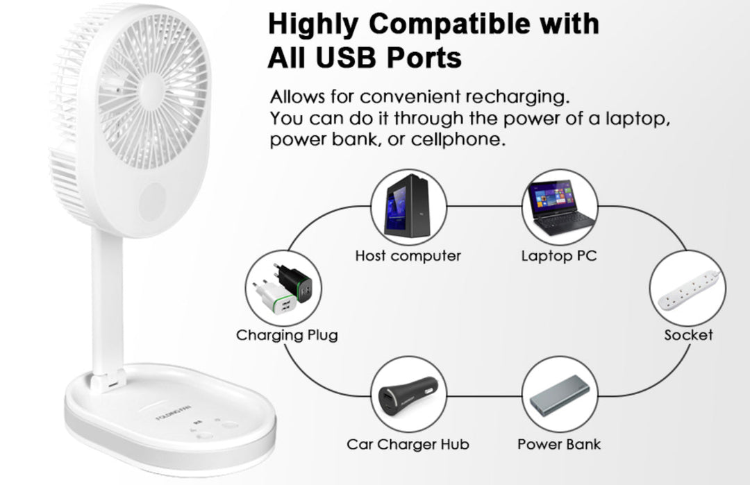 MULTI-FUNCTION FOLDING FAN WITH LIGHT | Stornfield