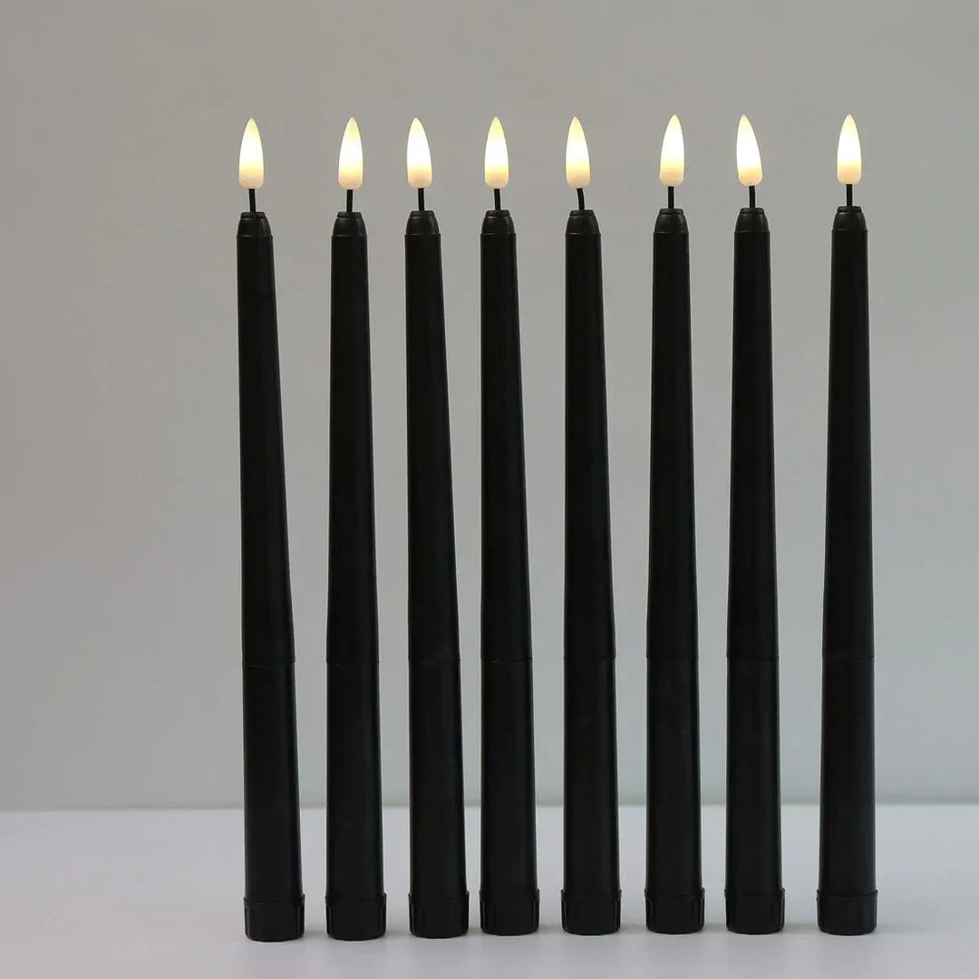 Stornfield | 3-Piece Black LED Candles with Flickering Flame