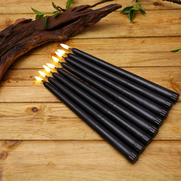 Stornfield | 3-Piece Black LED Candles with Flickering Flame