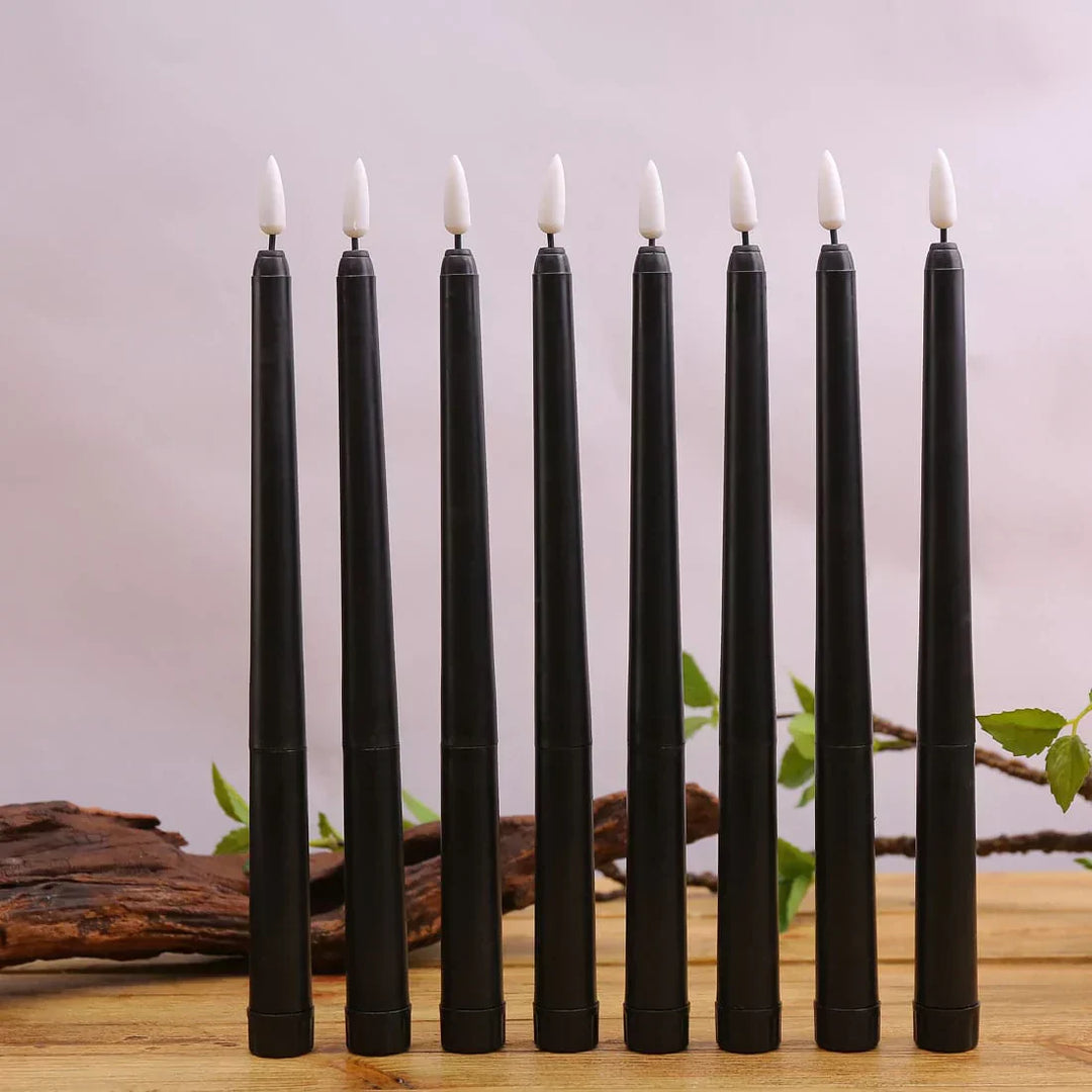 Stornfield | 3-Piece Black LED Candles with Flickering Flame