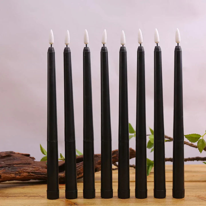 Stornfield | 3-Piece Black LED Candles with Flickering Flame