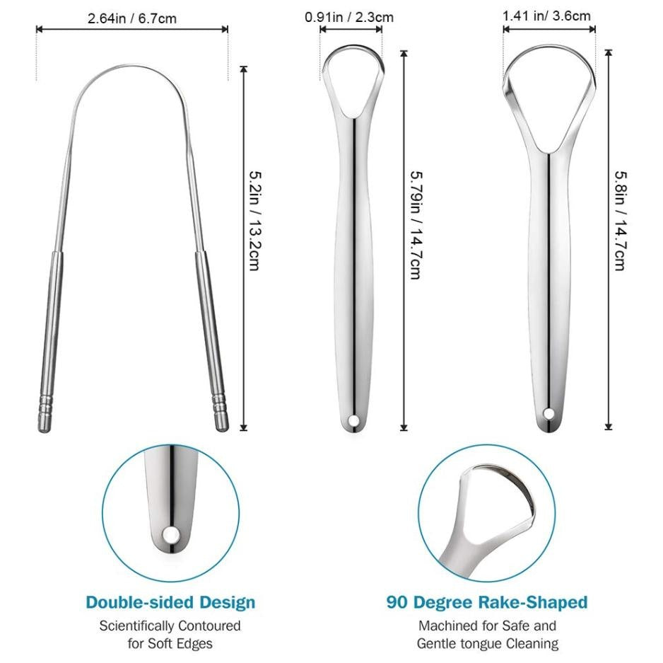 3Pcs Stainless Steel Tongue Cleaners | Stornfield