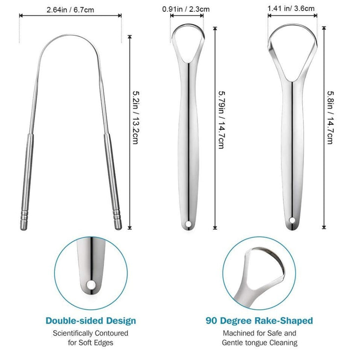 3Pcs Stainless Steel Tongue Cleaners | Stornfield