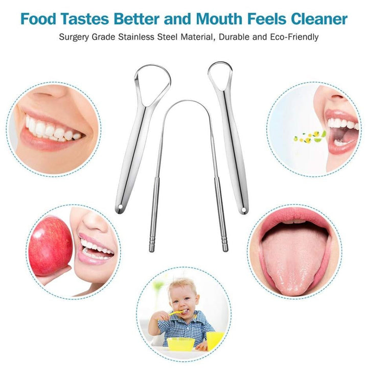 3Pcs Stainless Steel Tongue Cleaners | Stornfield