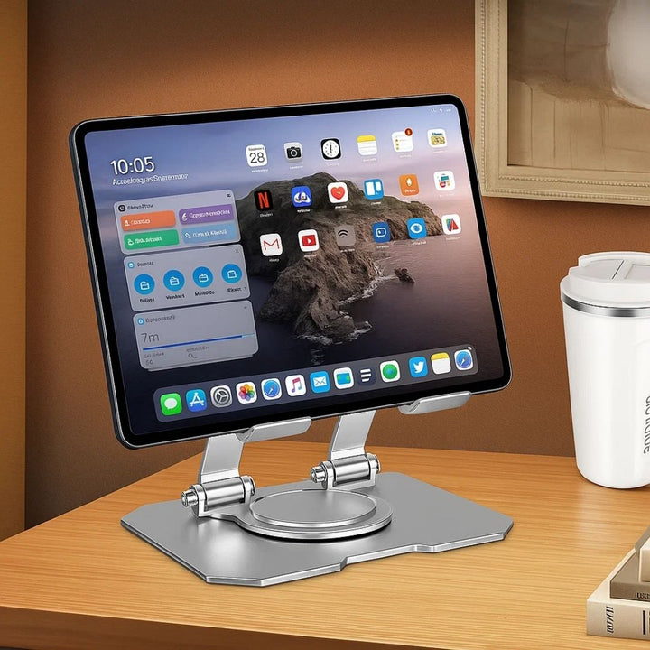 DeskEase | Adjustable Tablet Stand – Ergonomic Comfort – Foldable Non-Slip Design – Ideal for Work, Study, Travel, and Video Calls Stornfield