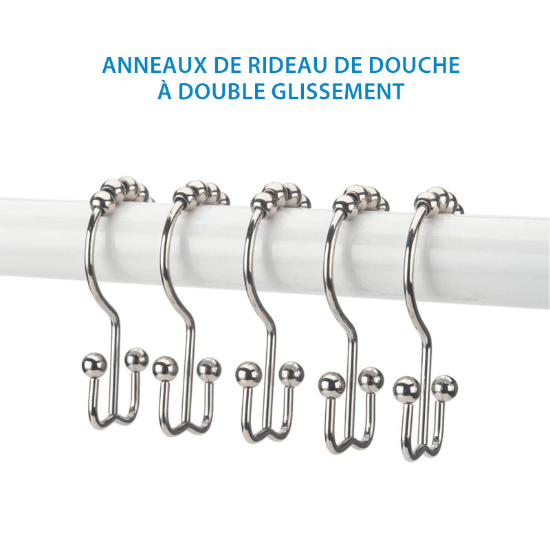 Stainless Steel Shower Curtain Hooks (12 pieces) | Stornfield
