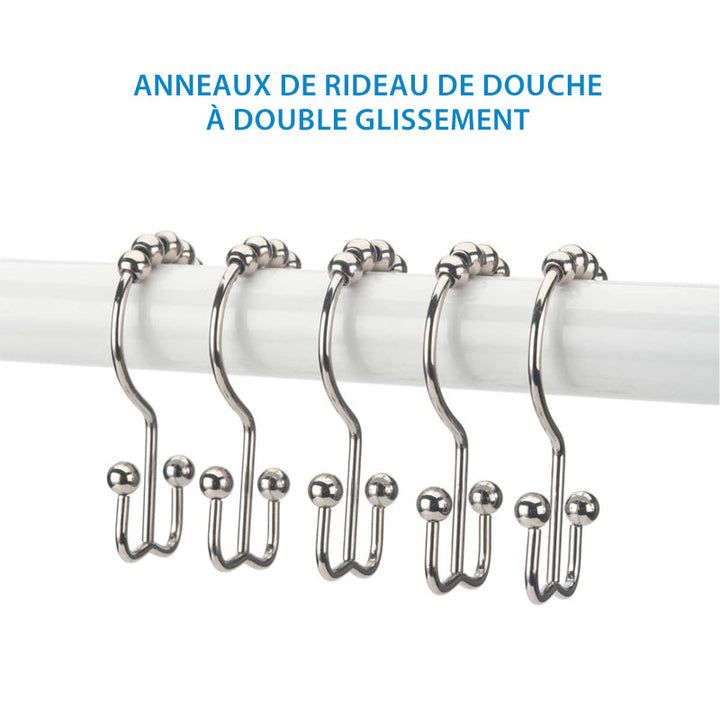 Stainless Steel Shower Curtain Hooks (12 pieces) | Stornfield