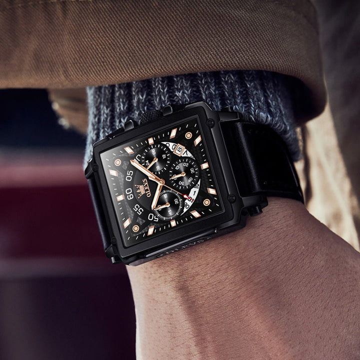 Olevs® Luminous Luxury Square Business Automatic Mechanical Watch | Stornfield
