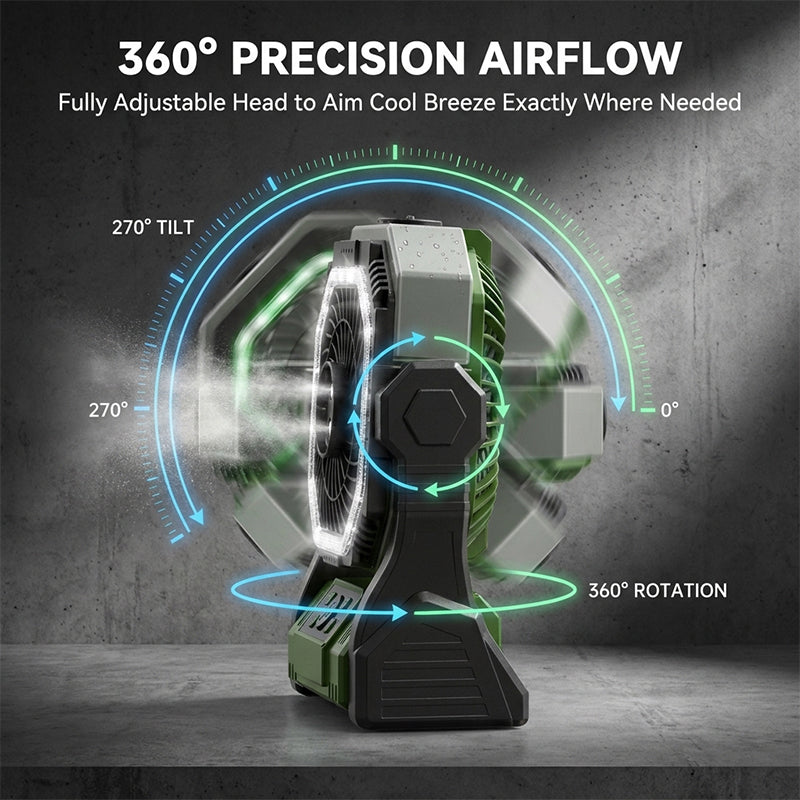 Rechargeable Outdoor Camping Fan Light | Stornfield