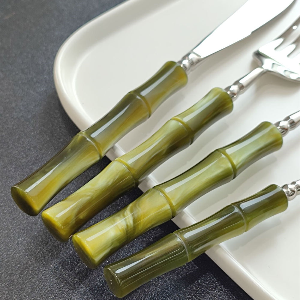Zen Green Bamboo Cutlery Set | Stornfield