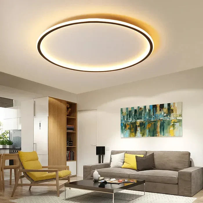 Scandinavian Round Ceiling Lamp - AuroraSphere | Stornfield