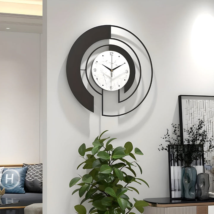 Stornfield Silent Geometric Wall Clock with Peaceful Movement for Quiet Spaces