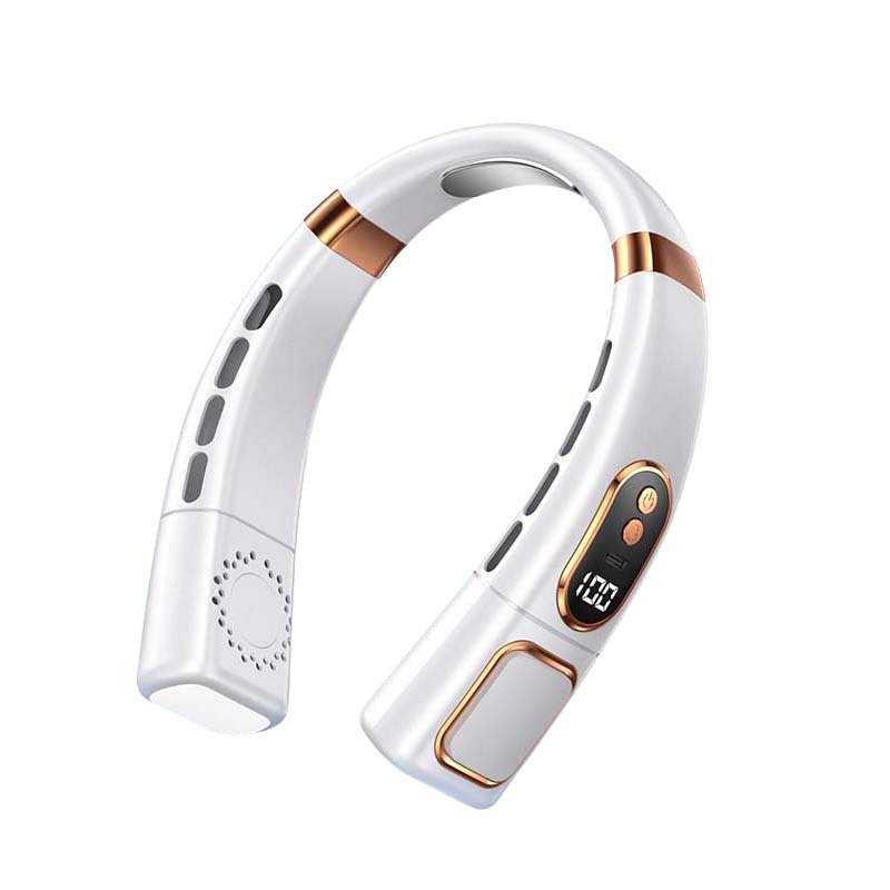 Blade-less hanging neck fan with digital display and light | Stornfield