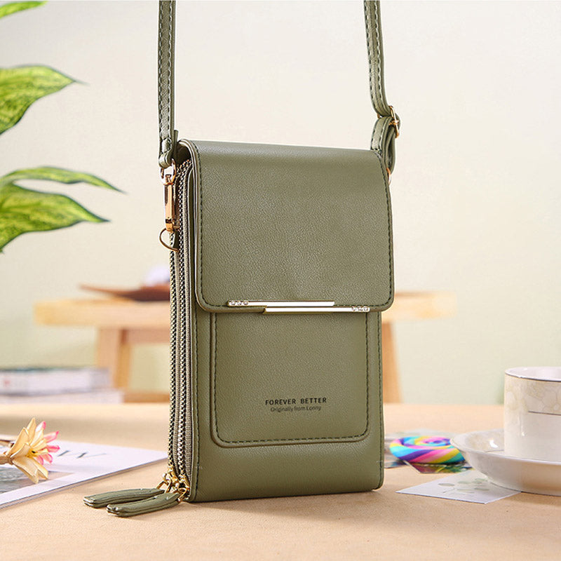 Anti-Theft Leather Bag with Touchscreen | Stornfield
