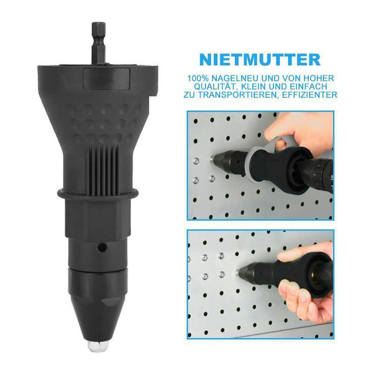 Removable rivet gun drill adapter | Stornfield