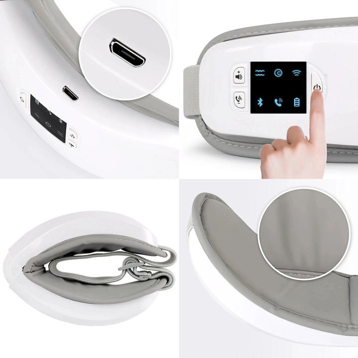 Vistella | 4D Smart Eye Massager - Air Pressure - Vibration - Heat Therapy for Eye Strain - Improved Sleep Stornfield