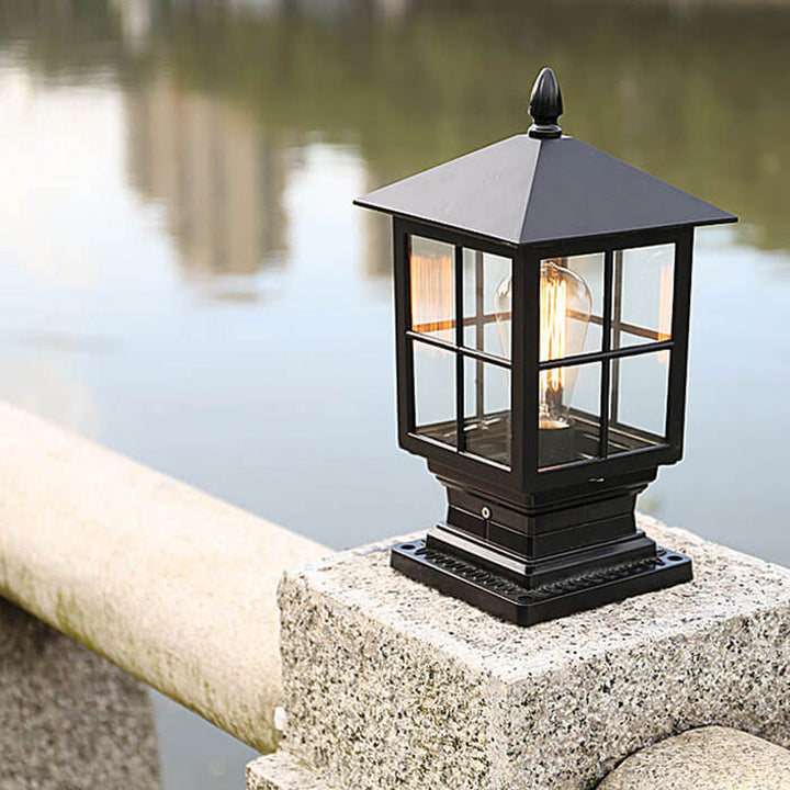European Outdoor Column Lantern Waterproof  Rustproof 1-Light Patio Light | Stornfield