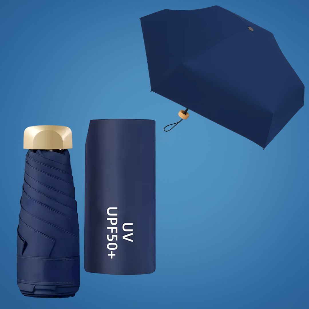 UrbanBrolly | UV Mini Folding Umbrella - UPF 50+ Sun Protection - Water Resistant - Lightweight and Pocket-sized for Travel Stornfield