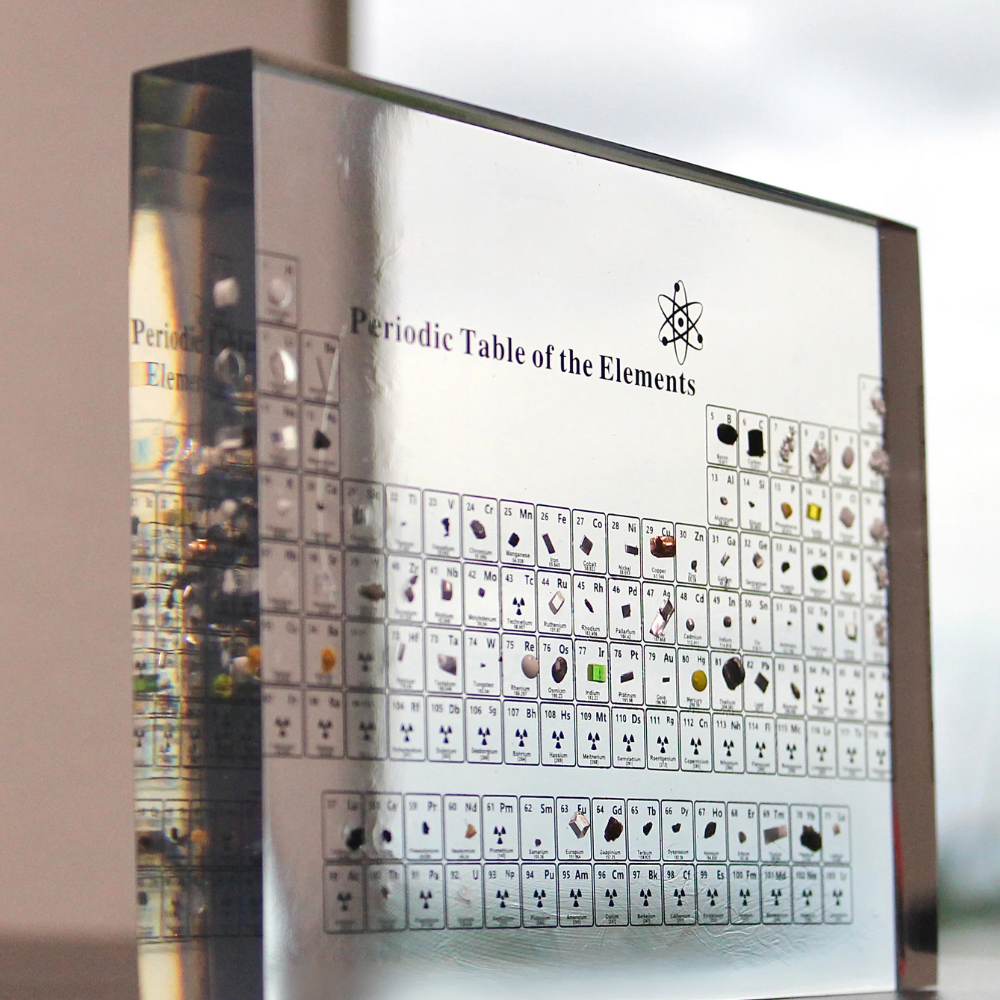 Illuminated Periodic Table with Real Elements - Elementa | Stornfield