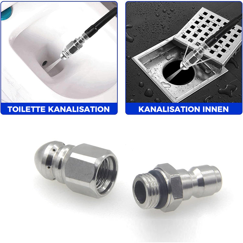 High pressure nozzle made of stainless steel for unclogging wastewater pipes | Stornfield