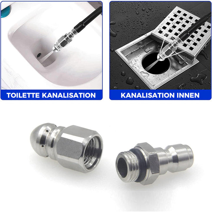 High pressure nozzle made of stainless steel for unclogging wastewater pipes | Stornfield