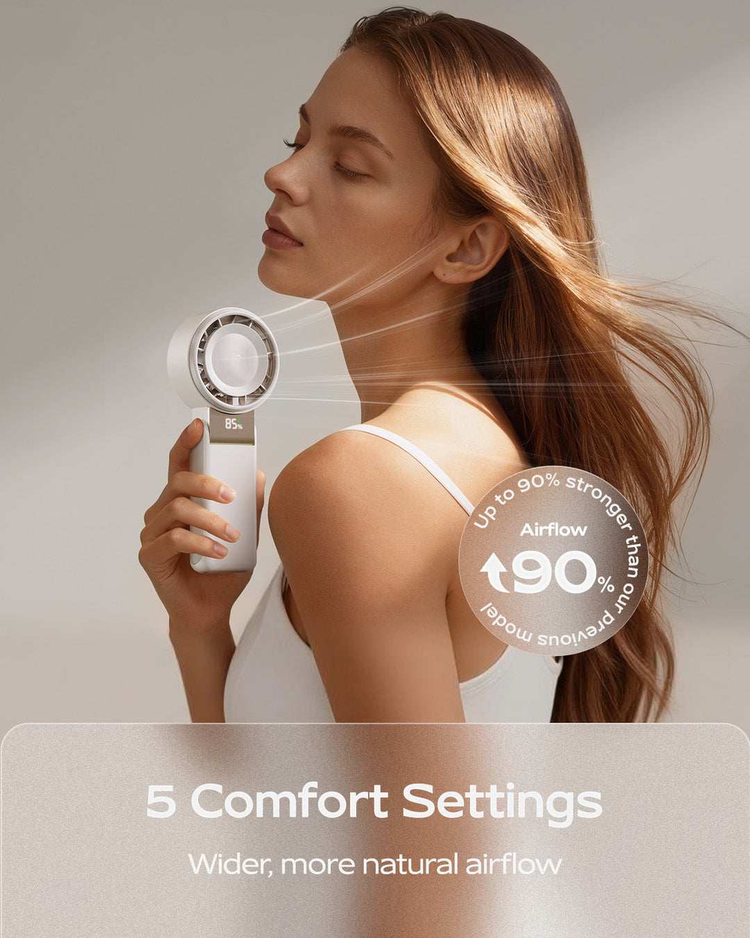Foldable Bladeless Handheld  Portable Rechargeable  Fan | Stornfield
