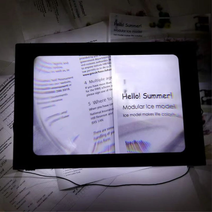 BrightView | 3x LED Illuminated Magnifier - Full Page View - Lightweight & Hands-Free - Ideal for Seniors & Low Vision Users Stornfield