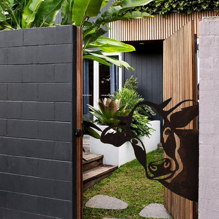 Outdoor Garden Farm Peeping Goat Metal Artwork Indoor Decoration | Stornfield