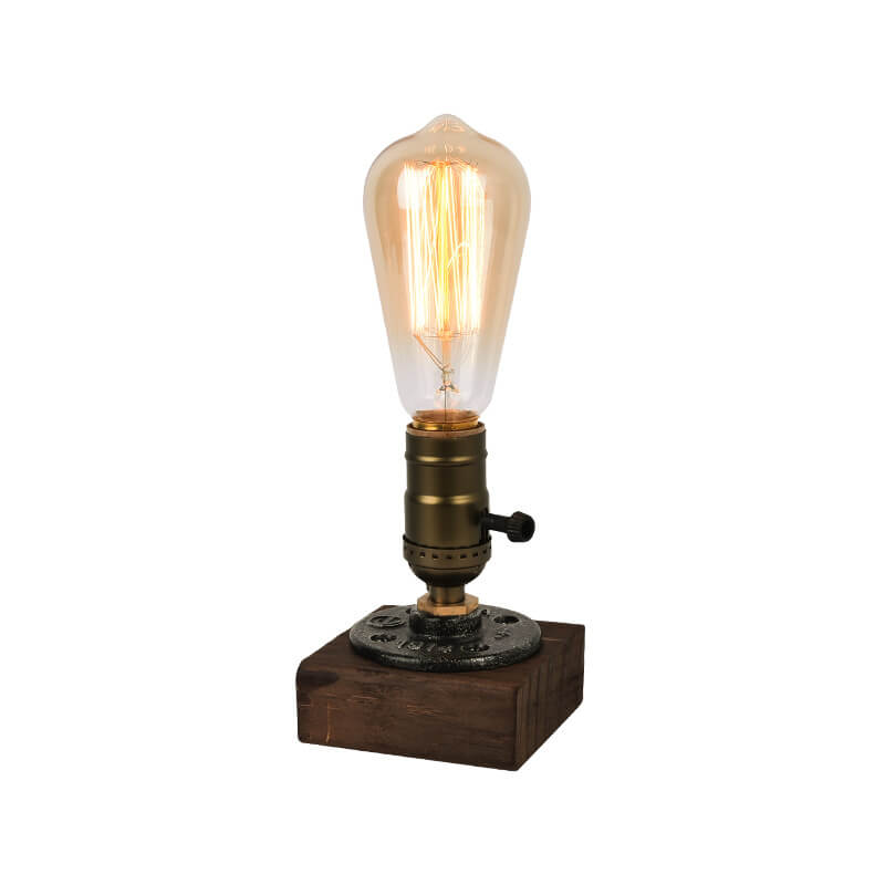Stornfield | Industrial Vintage Iron 1-Light Bulb Table Lamp