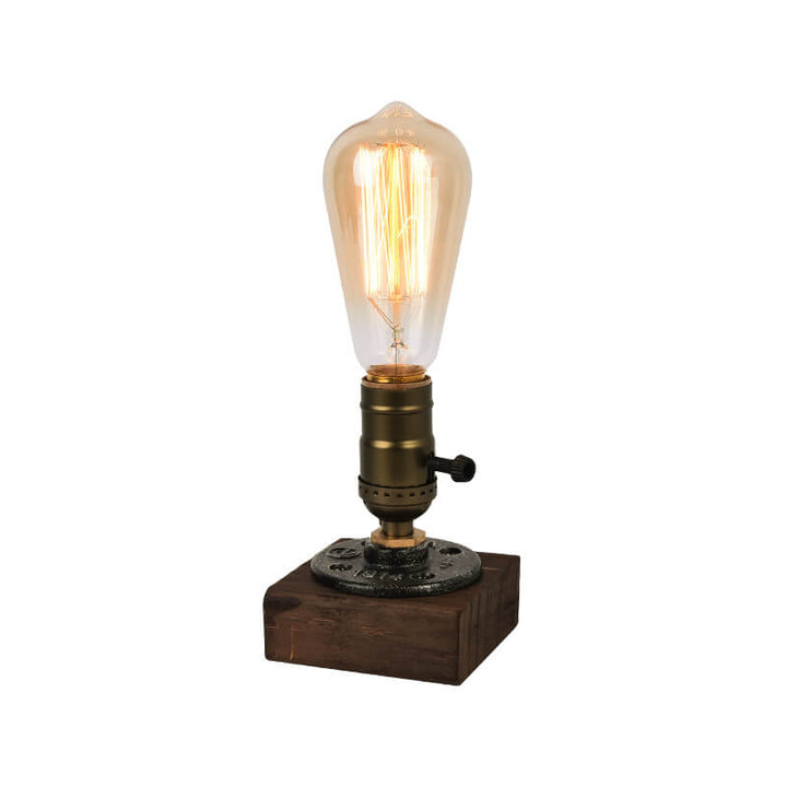 Stornfield | Industrial Vintage Iron 1-Light Bulb Table Lamp