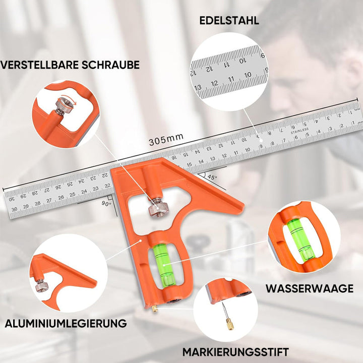 Multifunctional 90-degree and 45-degree angle ruler | Stornfield