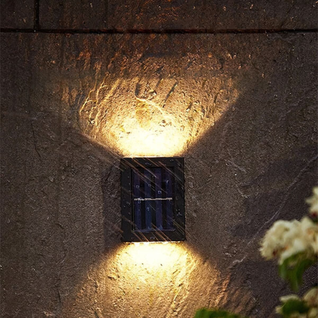 Solar-powered LED outdoor wall light for energy efficiency | Stornfield