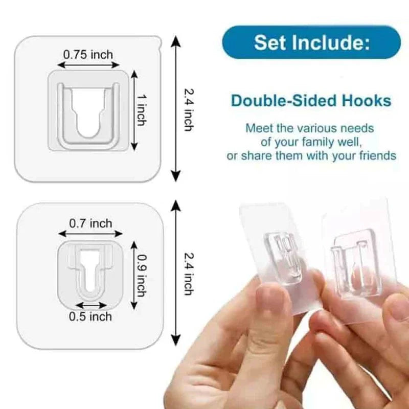 5 Pc Double-Sided Adhesive Wall Hooks Stornfield