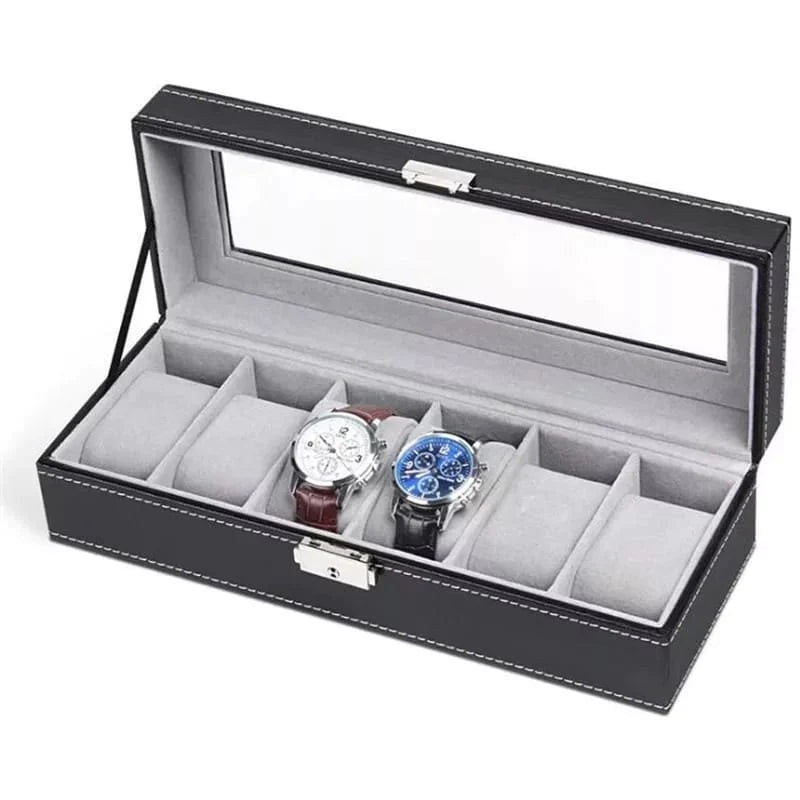 Organisateurs de montres en cuir Stornfield à 6 et 12 emplacements