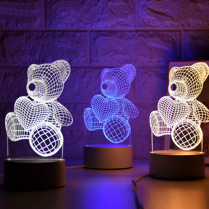 3D Love Bear Night Light Stornfield