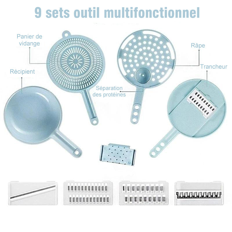 9 Pieces-Multifunctional Vegetable Slicer | Stornfield