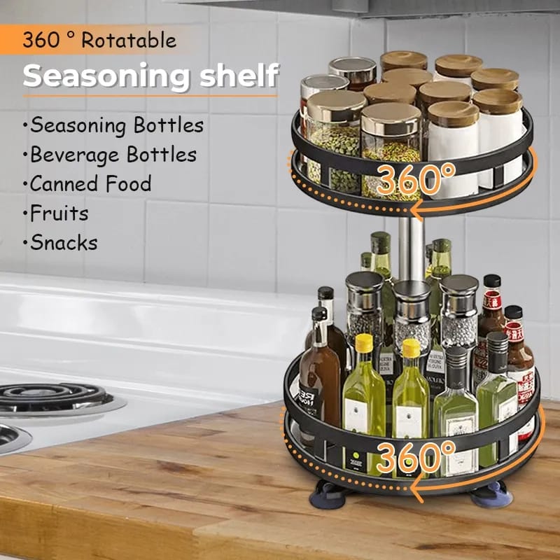 360° Rotating Storage Rack Organizer Round (Premium) Stornfield