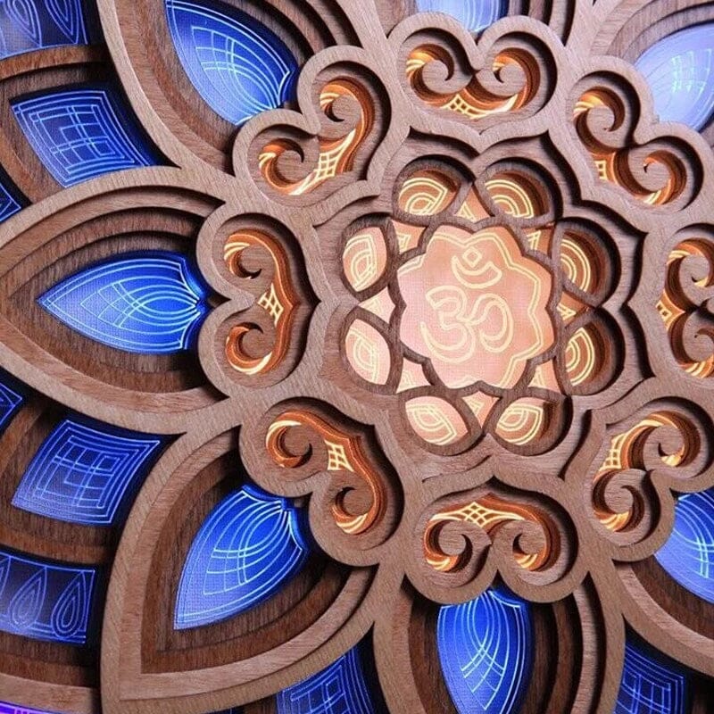 Stornfield | Handmade Wooden Mandala Wall Sconce
