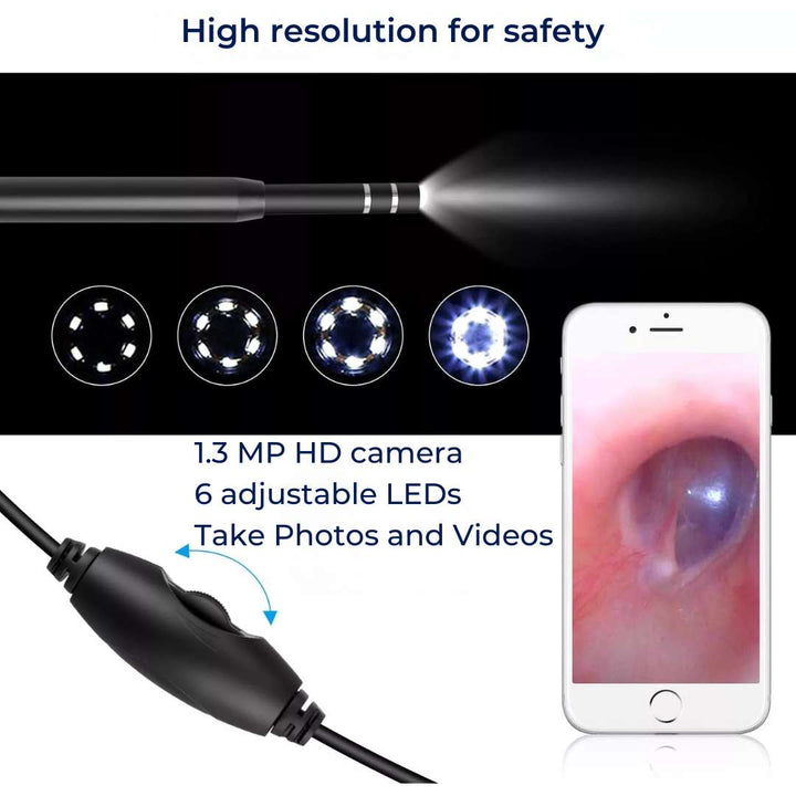 EarVision Professional Ear Endoscope – HD Inspection – Live Monitoring – Capture Images & Video – Removes Wax & Foreign Objects Stornfield