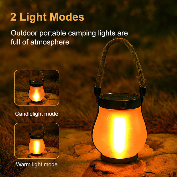 Stornfield | Solar Outdoor Hemp Rope Flame Lamp