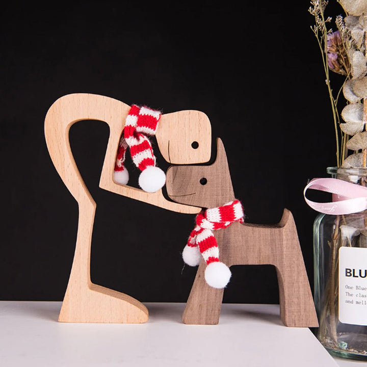 Gift For Pet Lovers - Wood Sculpture Table Ornaments - The Love Between You And Your Fur-Friend | Stornfield