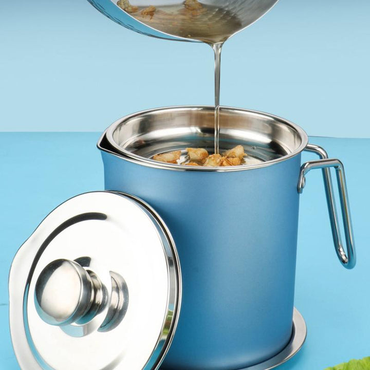 Stainless Steel Oil Strainer Storage Can | Stornfield