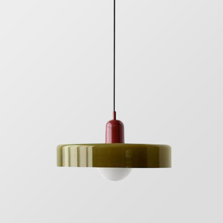 Stornfield | Stained Glass Pendant Light | Elegant Bauhaus Style Hanging Lamp | Designer Lamp for Living Room and Dining Room