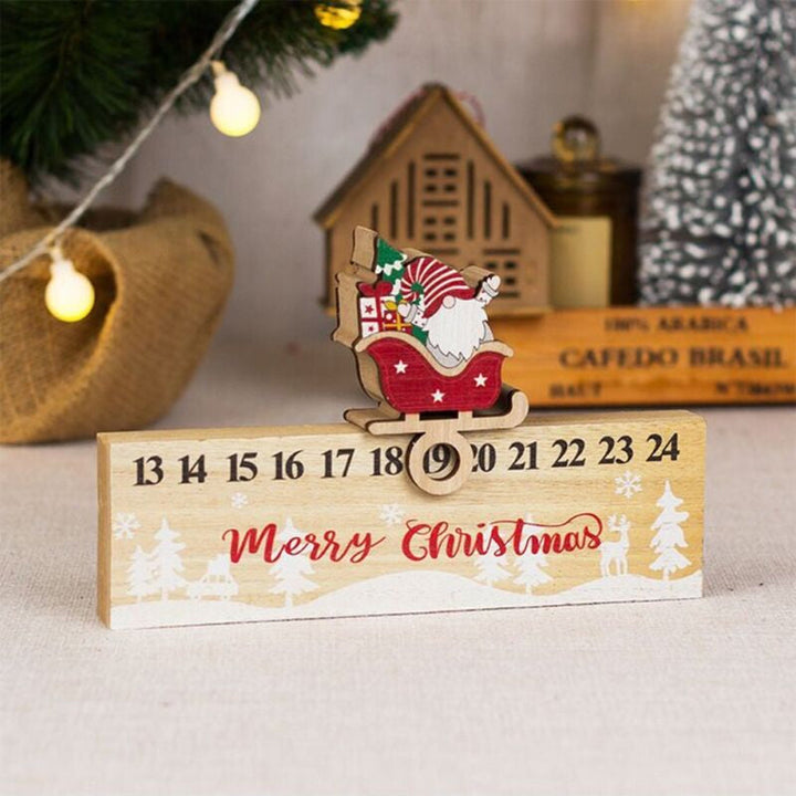 Christmas Toys Wooden Mobile Santa Claus Calendar Ornament | Stornfield