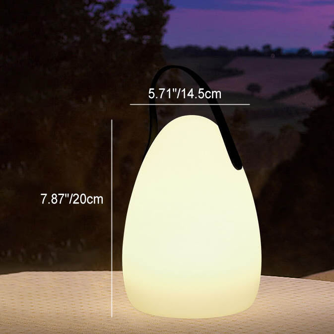Modern Simplicity Plastic Round Square Hand LED Table Lamp For Outdoor Patio | Stornfield