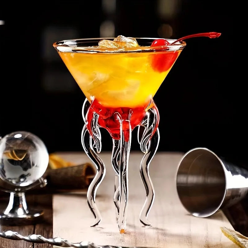 Unique, octopus-inspired cocktail glass by Stornfield